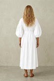 Sally Maxi Shirt Dress with Puff Sleeves