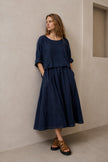 Naomi Minimalist Layered Midi Dress
