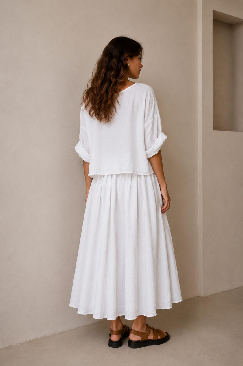 Naomi Minimalist Layered Midi Dress