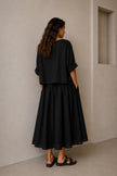 Naomi Minimalist Layered Midi Dress