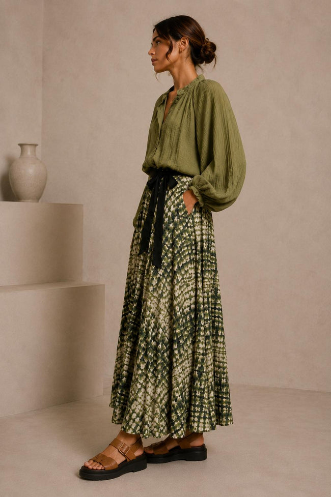 Bea Mosaic Abstract Maxi Skirt