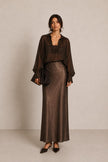 Ava Satin Maxi Skirt