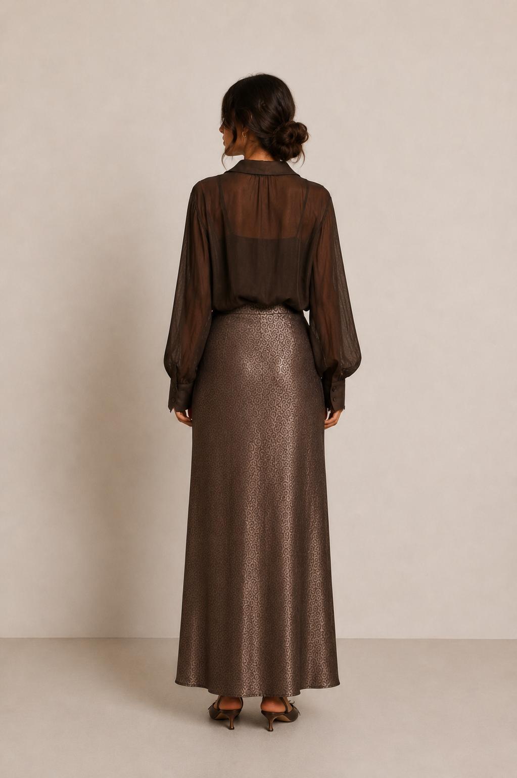 Ava Satin Maxi Skirt