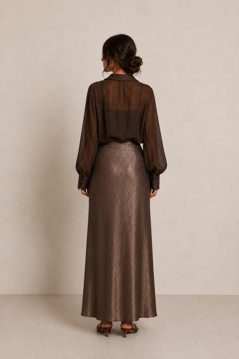 Ava Satin Maxi Skirt