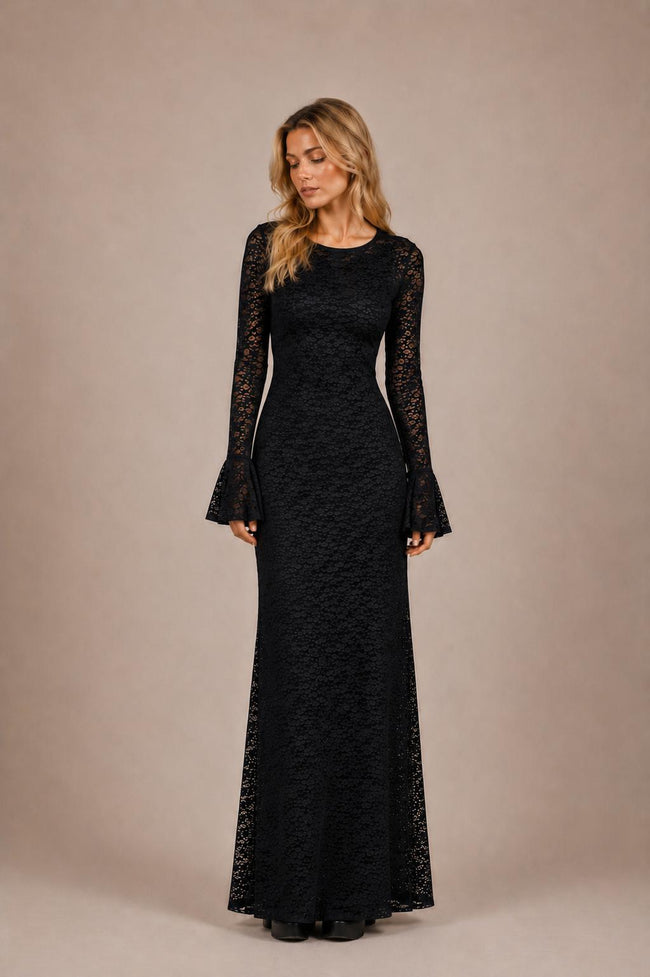 Tara Long Lace Modest Dress