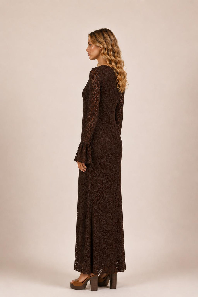 Tara Long Lace Modest Dress