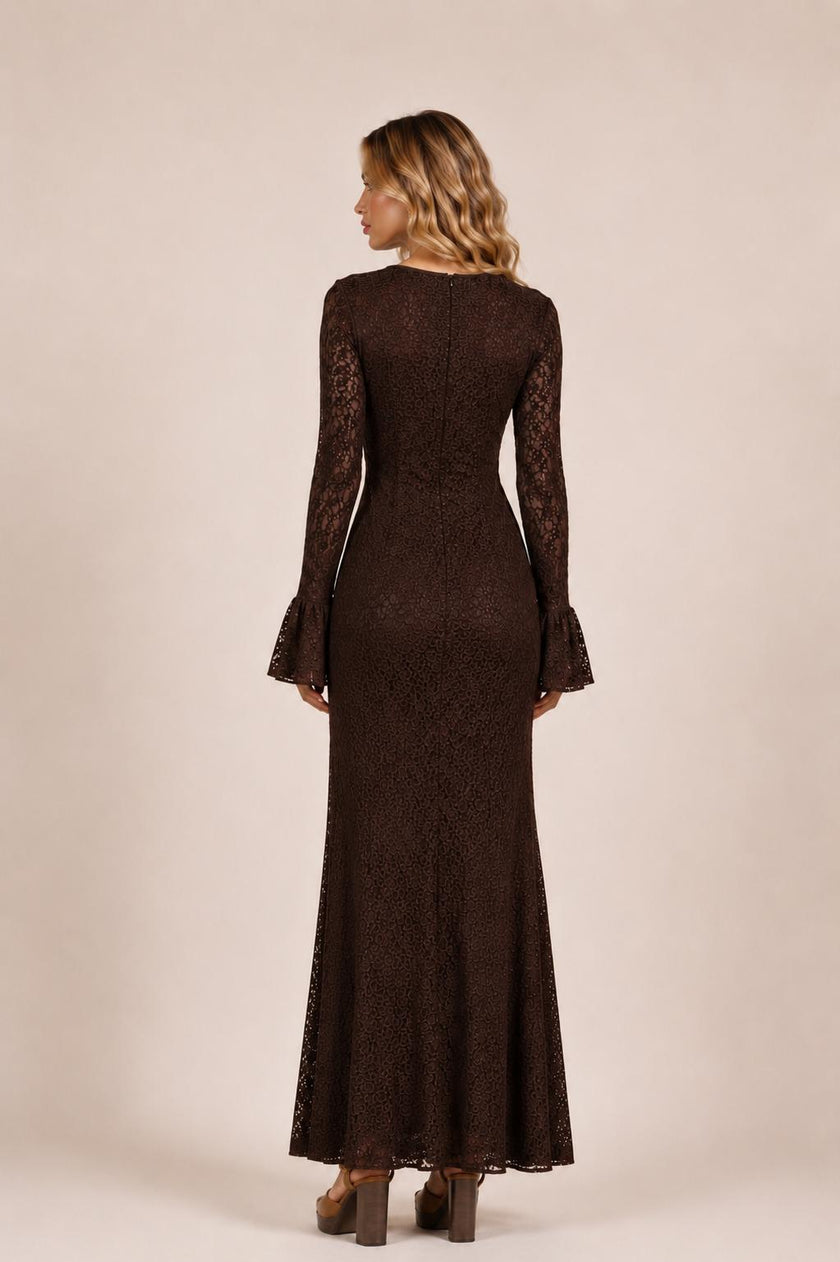 Tara Long Lace Modest Dress