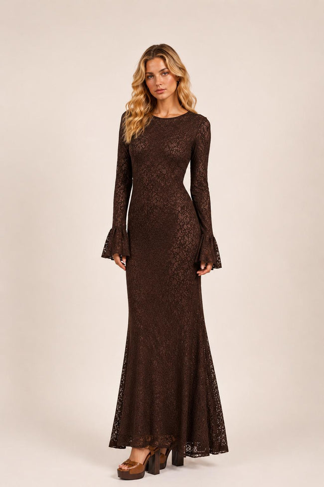 Tara Long Lace Modest Dress
