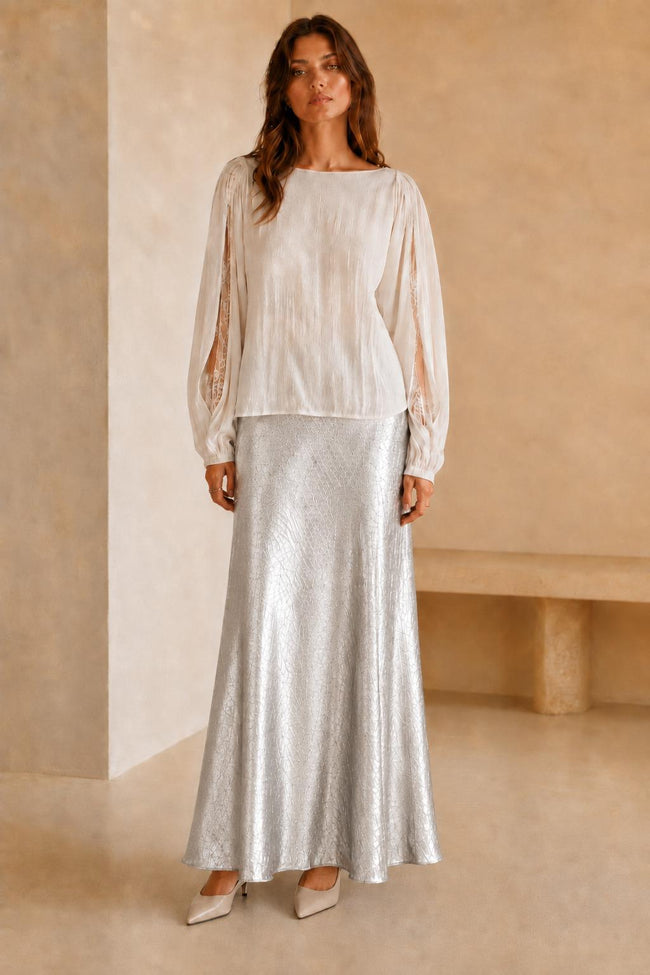Ava Satin Maxi Skirt