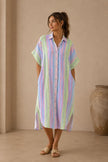 Gigi Striped Oversized Shirt Dress
