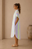 Gigi Striped Oversized Shirt Dress