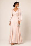 Tina Long Sleeve Evening Maxi Dress