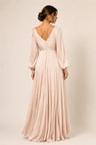 Tina Long Sleeve Evening Maxi Dress