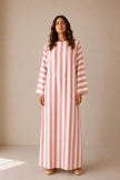 Serena Striped Belted Maxi Dress
