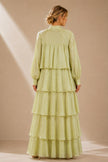Veronica Tiered Tie-Neck Maxi Dress