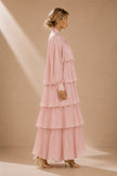 Veronica Tiered Tie-Neck Maxi Dress
