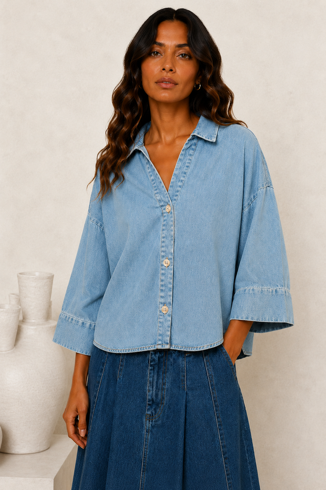 Ambre Oversized Denim Shirt Jacket