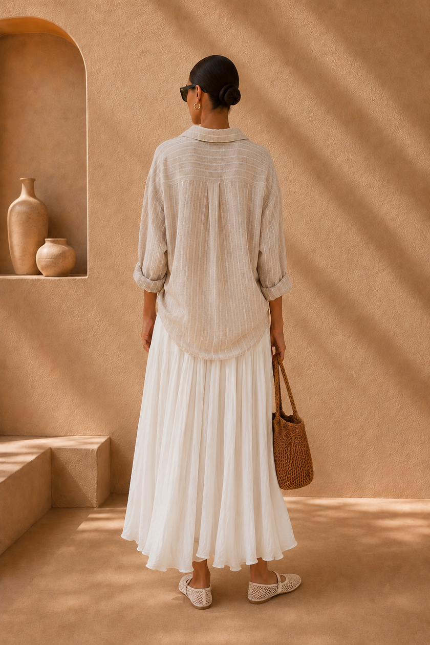 Viviane Ethereal Asymmetrical Maxi Skirt