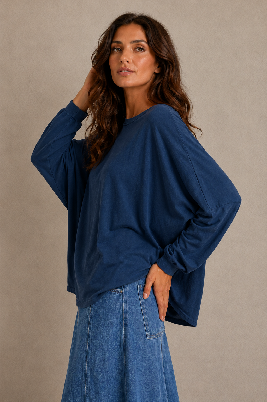 Amanda Oversized Long Sleeve Top